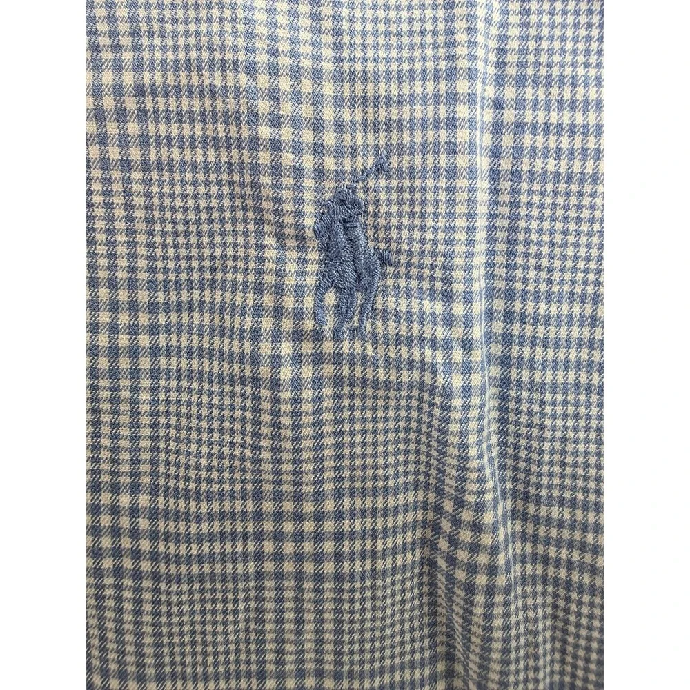 Polo Ralph Lauren Shirt Mens‎ XL Blue Classic Fit Check Button Down Cotton